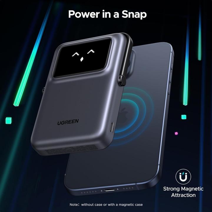 Image du produit Ugreen Magnetic Power bank UNO PB572 10000mAh Qi Grey (10000 mAh, 20 W)