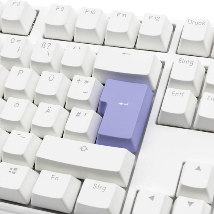 Actual product image Ducky One 3 Classic Pure White TKL Gaming Keyboard, RGB LED - MX-Clear (DE, Cable)