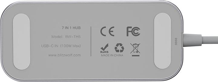 Productafbeelding BlitzWolf BW-TH5 Interface Hub USB 3.2 Gen 1 (3.1 Gen 1) Type-C (USB-C, 5 Havens)