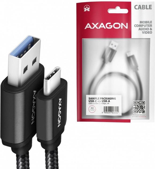 Produktbild Axagon USB A — USB C (2 m, USB 3.2 Gen 1)