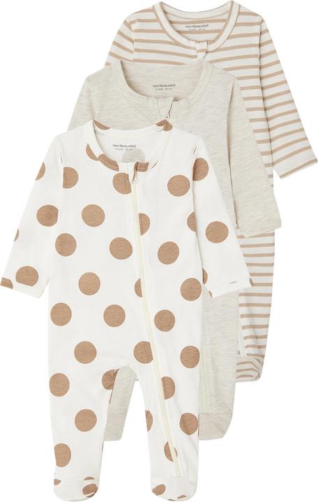 Produktbild Vertbaudet 3er-Pack Baby Strampler mit Reissverschluss BASICS (50)