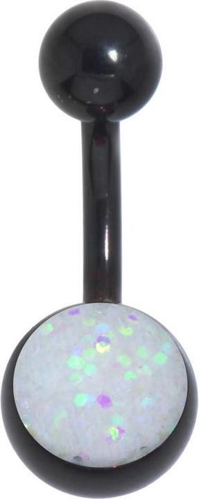 Bijouteria Bauchpiercing (Chirurgenstahl 316L, Epoxiharz, PVD Beschichtung (schwarz))