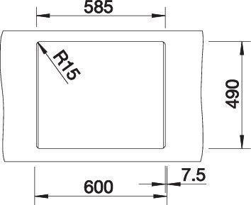 Produktbild Blanco Claron 340/180-IF/A (Einbauspüle, 51 cm, 51 cm)