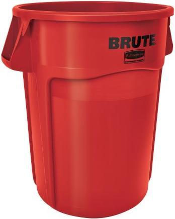 Image du produit Rubbermaid Poubelle Brute Utility ronde 166,5 L Rouge Poubelle avec fentes d'aération (166 l)
