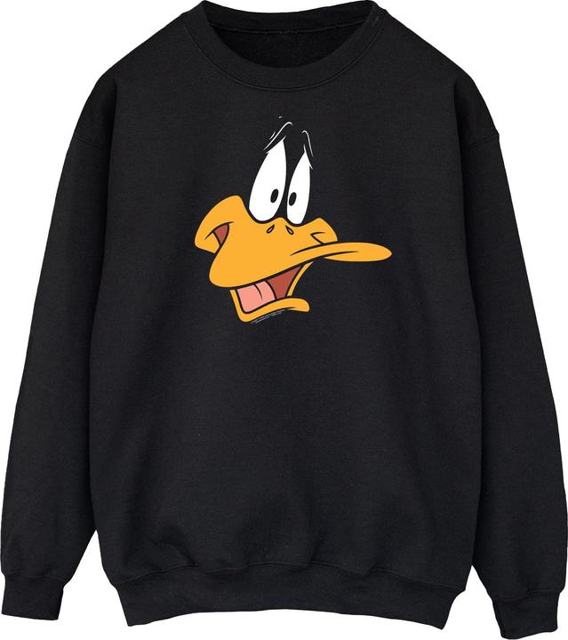 Looney Tunes Mens Daffy Duck Face Cotton Sweatshirt