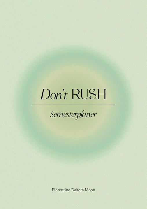 Produktbild Don’t Rush (Deutsch)