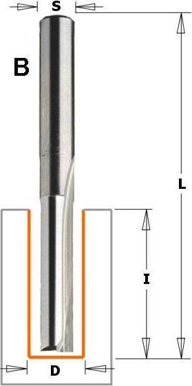 Immagine prodotto CMT 712.050.11 Nutenfräser mit geradem Messerkopf 5mm, Schaft 6mm