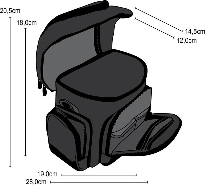 Actual product image mantona premium photo bag red / black (Camera shoulder bag, 1 l)