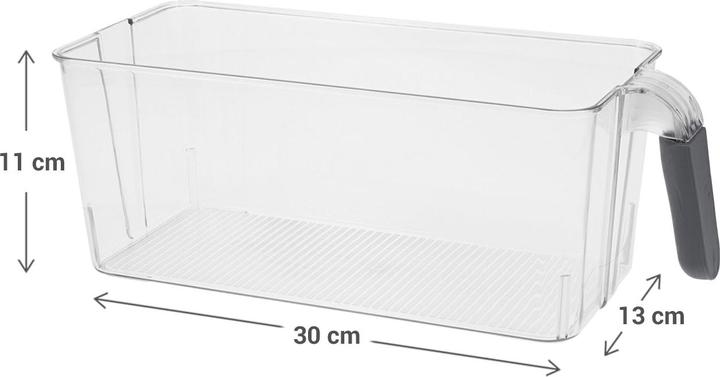 Image du produit Storage Solutions Boîte de rangement pour réfrigérateur avec poignée. 30 x 13 x 11 cm