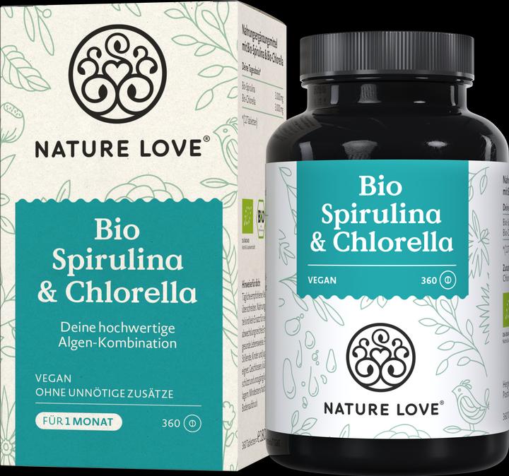 Immagine prodotto Nature Love Spirulina biologica & Clorella (360 Pezzo/i, 180 g)