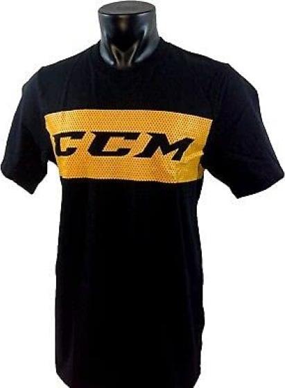 Produktbild CCM T7844 SS True 2 Hockey Tee SR (S, Schwarz/Gelb) (S)