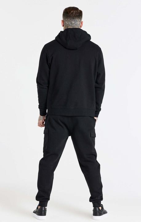 Immagine prodotto Siksilk Felpa con cappuccio Nero Essential Zip Through Funnel Hoodie (L)