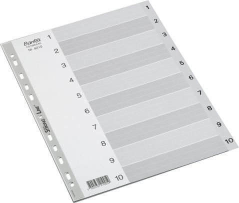 Produktbild Bantex STRONG-LINE REGISTER GRÅ A4 1-10, GRÅ