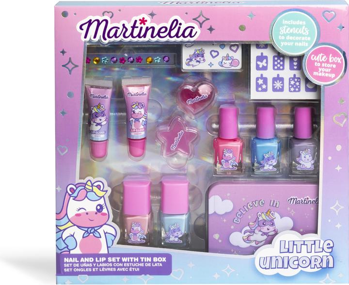 Actual product image Martinelia Little Unicorn - Nails & Lip Set With Tin Box (AQ-12020)