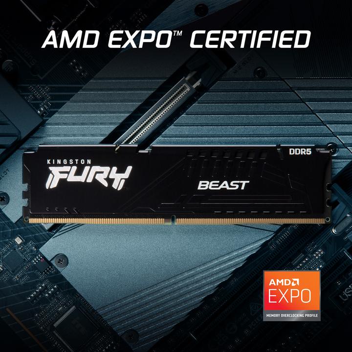 Produktbild Kingston FURY Beast (1 x 16GB, 5200 MHz, DDR5-RAM, DIMM)