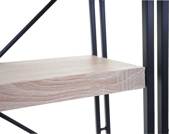 Immagine prodotto Swisshandel24 Libreria, scaffale in piedi, scaffale da salotto, 165x80cm Struttura 3D a 5 livelli - aspetto rovere (165 x 80 x 30 cm)