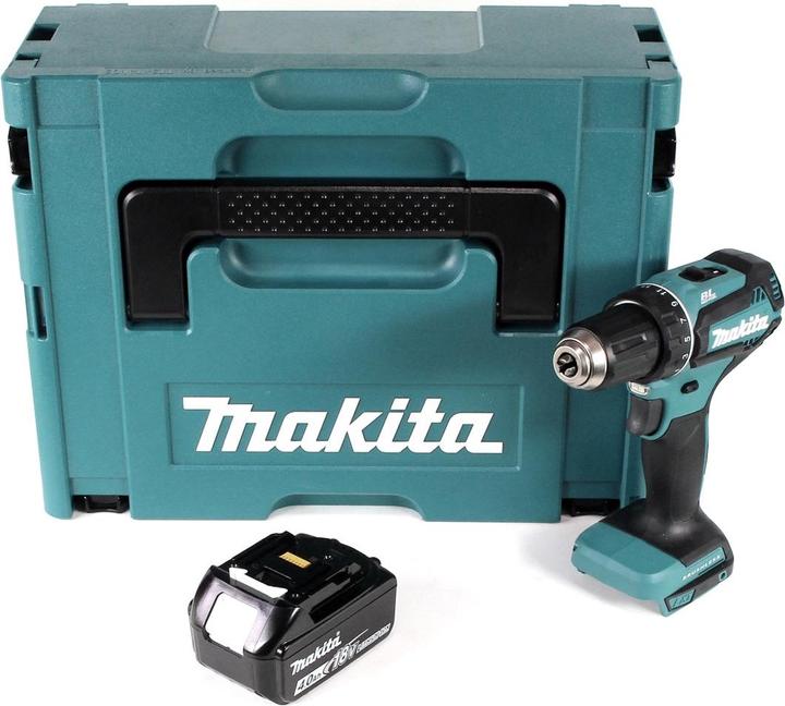 Immagine prodotto Makita DDF 485 G1J 18 V Trapano avvitatore a batteria Brushless 13 mm in valigetta Makpac + 1x Batte (Batteria ricaricabile)