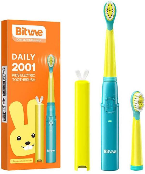 Immagine prodotto Bitvae Spazzolino sonico con set di testine BV 2001 (blu/giallo) (Spazzolino sonico)