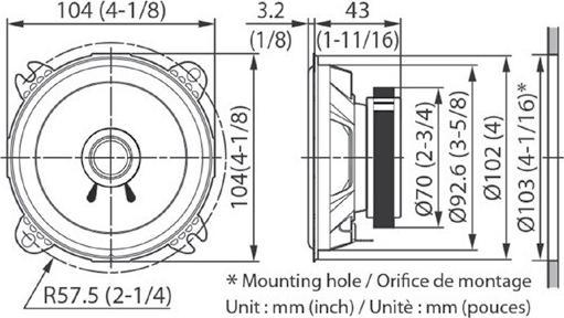 Produktbild Kenwood Corp. Kfc-E1055 (210 W, 10 cm, 6 x 8")