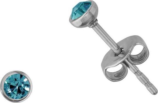Bijouteria Ohrstecker (Edelstahl, Kristall, PVC)