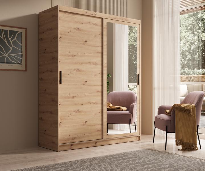 Produktbild ADRK Furniture Schiebetürenschrank mit Spiegel Hailey 160 (160 x 60 x 205 cm)