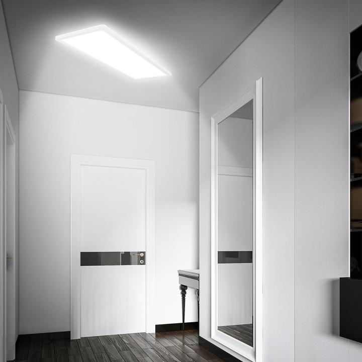 Actual product image Briloner Ultra flat LED panel with backlight effect + Microwave (3000 lm)