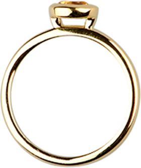 Immagine prodotto Natsumi Schmuck Anello in argento 925 placcato oro con citrino (58, 925 Argento)