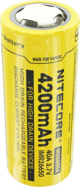 Actual product image Nitecore 26650 IMR battery 4200mAh/40A