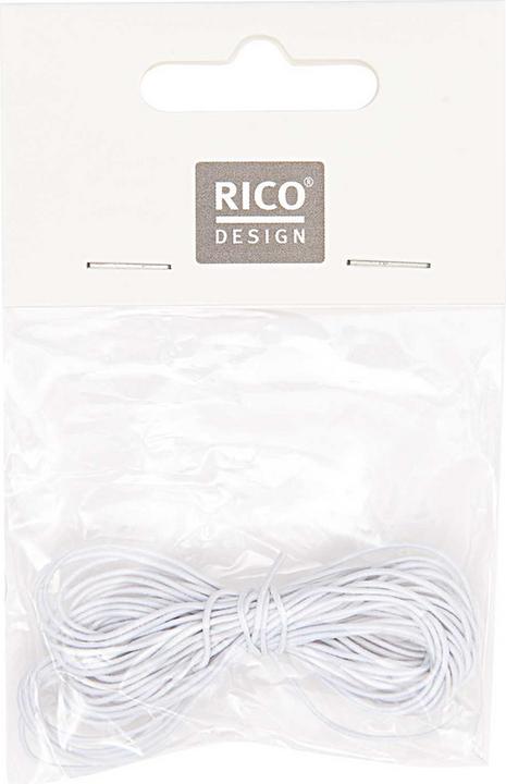 Image du produit Rico Élastique à chapeau, blanc 1 mm, 5 m
