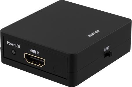 Actual product image Deltaco HDMI splitter, 1x HDMI in, 2x HDMI out, 6.75 Gbit/s, black