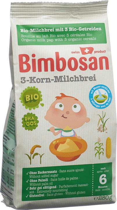 Immagine prodotto Bimbosan Porridge di latte ai 3 cereali biologico (280 g)