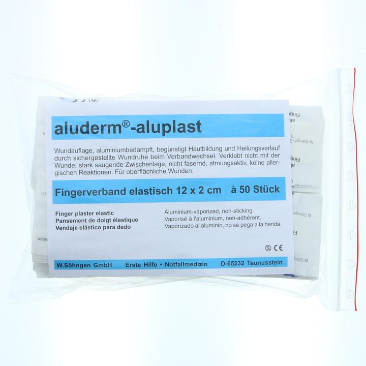 Nährwerte und Zutaten Aluderm ® Universalpflaster aluplast 2 x 12 cm (B x L) nicht wasserdicht nicht elastisch weiss 50 St./Pack. (50 x)