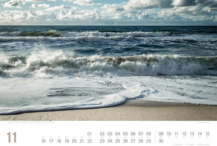 Image du produit Nordsee - von Ostfriesland bis nach Sylt - ReiseLust Kalender 2026 (45 x 33 cm, Couverture rigide, Allemand)