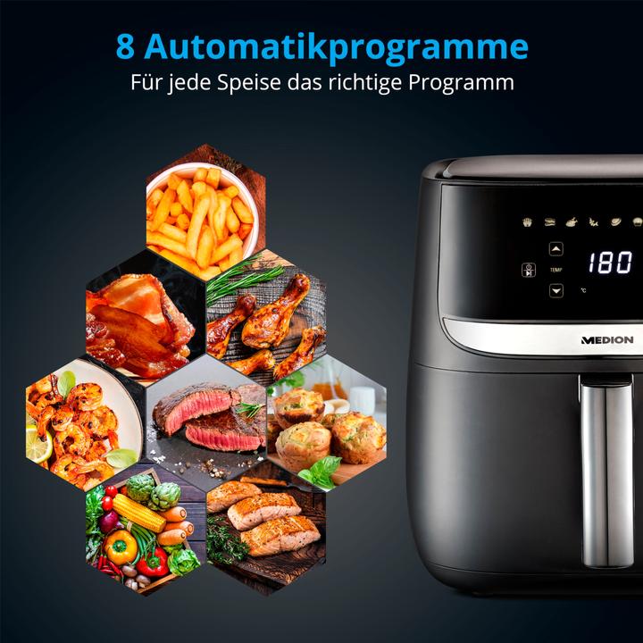Produktbild Medion Heissluft-Fritteuse MD 10532, 1 kg, Schwarz