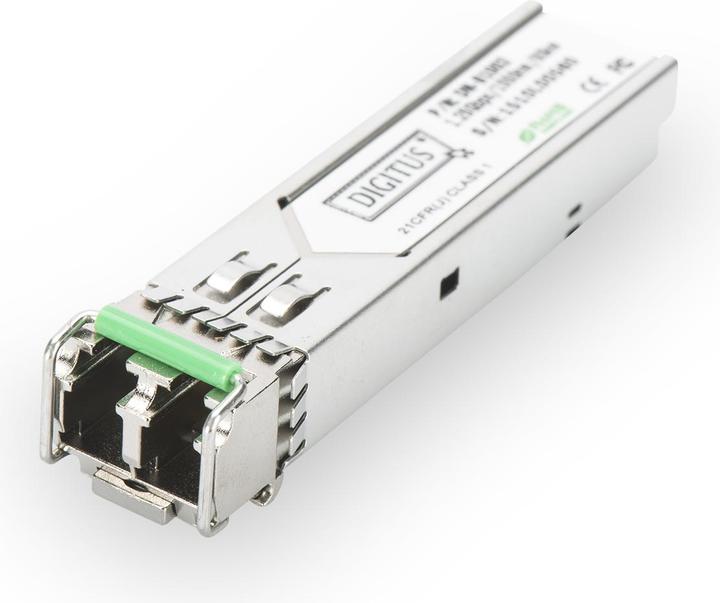 Actual product image Digitus SFP module for Gigabit Switch singlemode fibre optic module 1xLC 1550nm Duplex mini GBIC SFP module