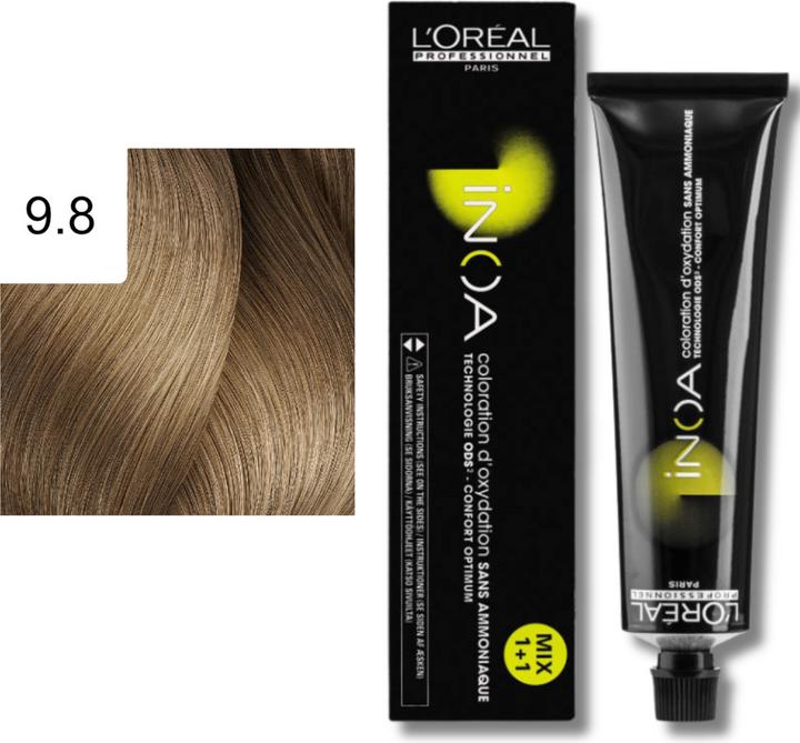 Produktbild L'Oréal Professionnel Inoa Haarfarbe (9.8 Sehr Helles Blond Mokka)