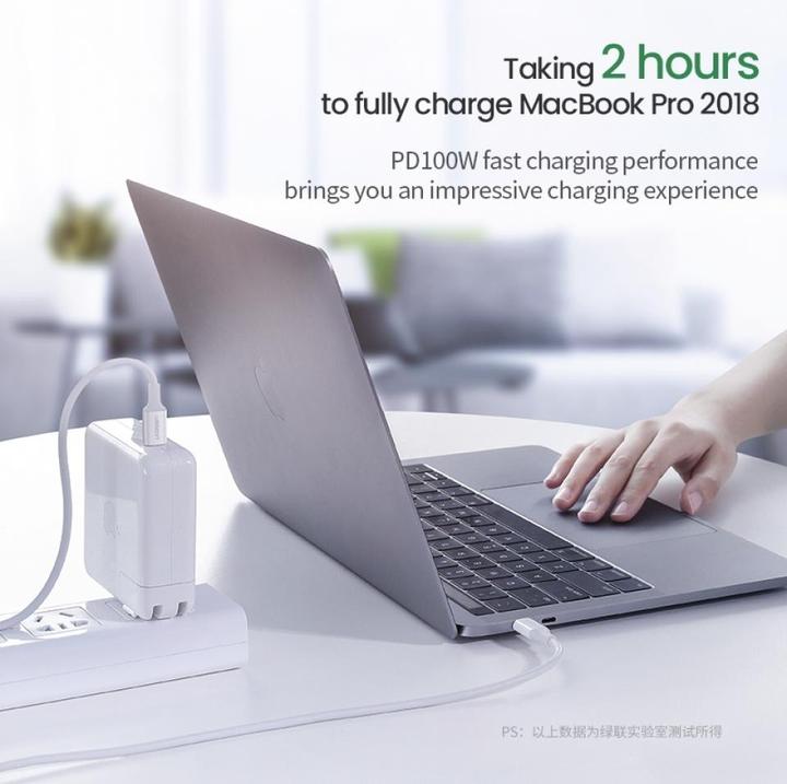 Actual product image Ugreen USB C – USB C (2 m, USB 2.0)