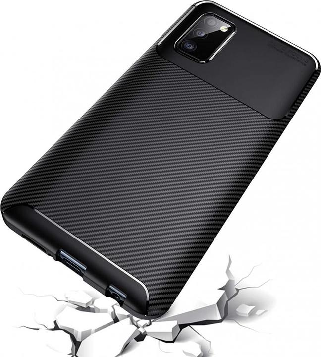 Actual product image Screenguard Samsung Galaxy A02s Cover Carbon Design TPU Case (Samsung Galaxy A02s)