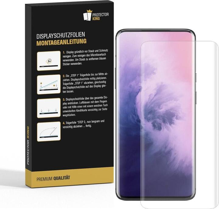 Actual product image Protectorking 2x real tempered 9H armoured glass 3D CLEAR (2 Piece, OnePlus 7T Pro)