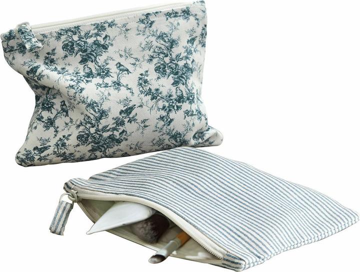 Image du produit Loberon Täschchen 2er Set Emilie blau/creme
