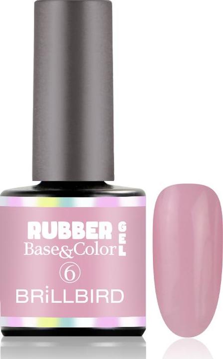 BrillBird Rubber Gel Base&Coral #6 8ml (UV-Gel Lack)