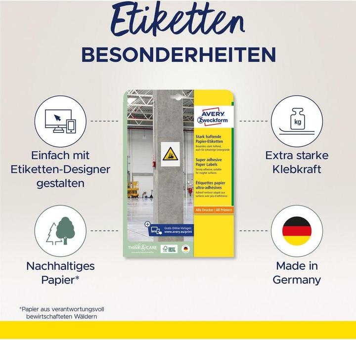 Produktbild Avery Papieretiketten