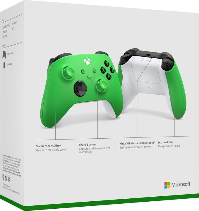 Produktbild Microsoft Xbox Wireless Controller - Velocity Green (Xbox One S, Xbox Series S, PC, Xbox Series X, Xbox One X)