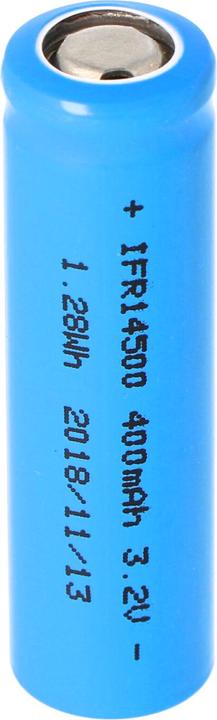 Efest Akku IFR14500 - AA, Flat Top (ohne Kopf) flacher Pluspol (1 Stk., 400 mAh, Akku)