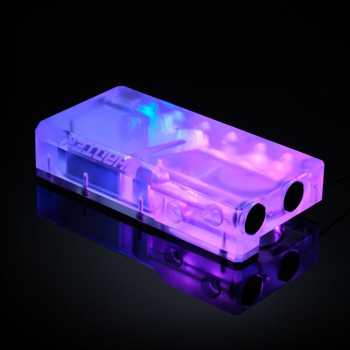 Produktbild Phanteks R160C Reservoir - transparente Acryl-Backplate, DRGB-LED