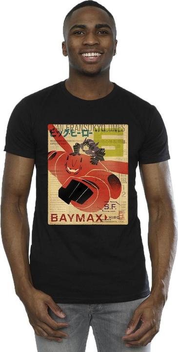 Produktbild Disney Big Hero 6 Baymax Flying Baymax Newspaper TShirt (M)