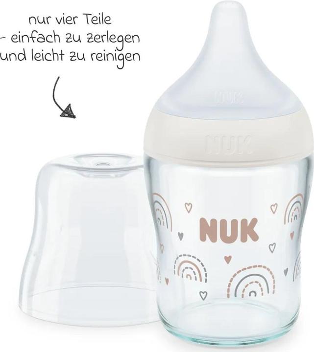 Actual product image NUK Babyflaschen Glas-Flasche 3er Pack Perfect Match 120 ml (120 ml)