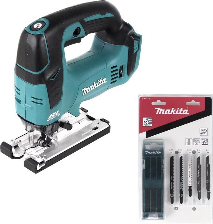 Actual product image Makita DJV 182 Z cordless Jigsaw 18 V Brushless 26mm Solo + 14x Jigsaw Blades - without Charger, wit
