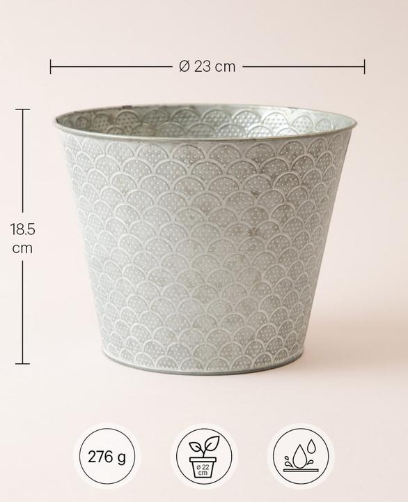 Produktbild Esmée Blumentopf / Übertopf Orient, Blech (23 cm)