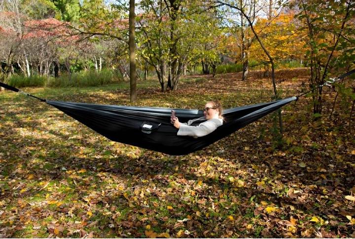 Image du produit Vivere Hammock Parachute Hammock Black/Grey (181 kg)